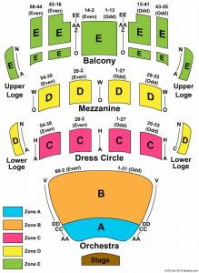 Seating Chart San Diego Civic Theatre